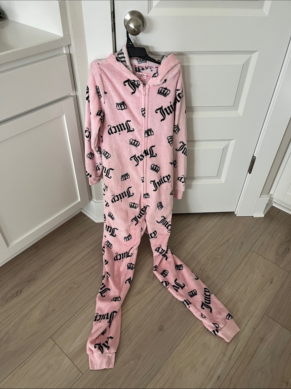Juicy Couture Pink Plush Logo One-Piece